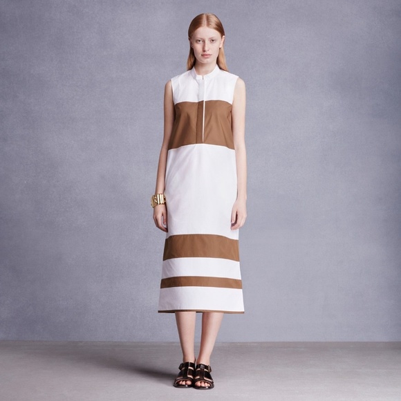 Trademark Dresses & Skirts - Trademark Dress 4 Coperta Stripe White Brown